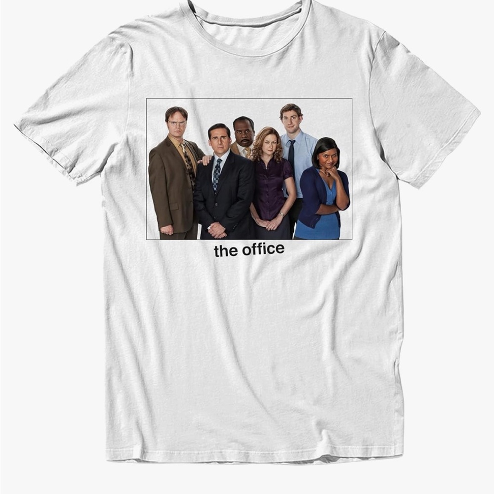 The Office white Dunder Mifflin Employees TV Series comedy tee shirt Size L